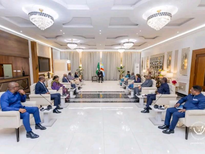Les facilitateurs de l'union africaine reçu par Félix Tshisekedi à Kinshasa