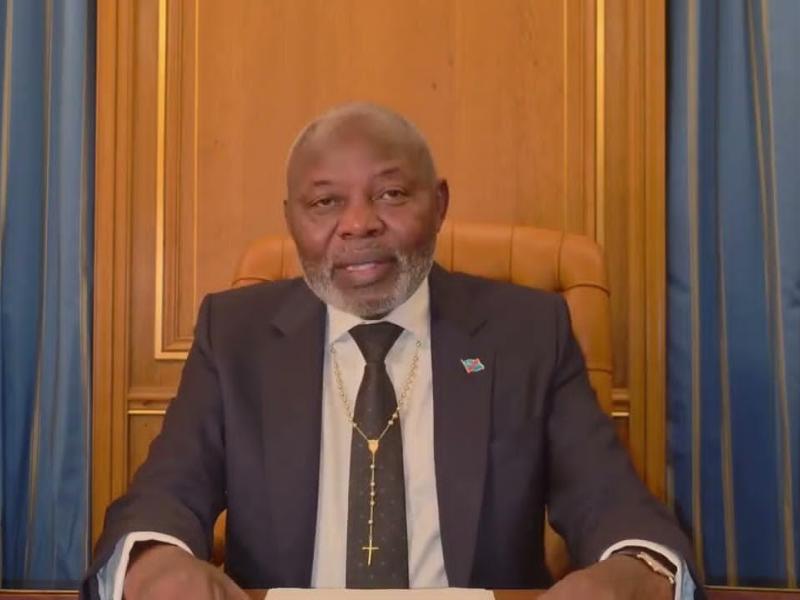 L'ancien président de l'Assemblée nationale de la RDC, Vital Kamerhe, lors de son adresse à la nation