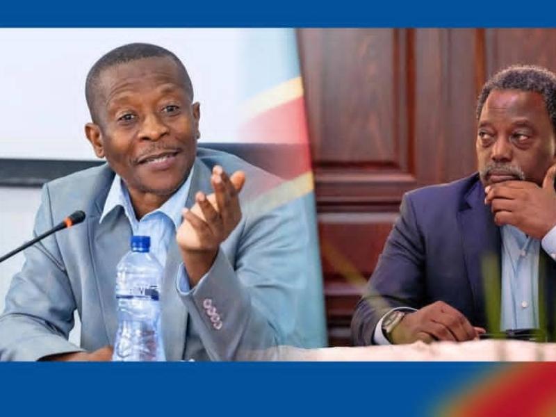 De gauche à droite, le président de l'ASADHO, Jean Claude Katende et l'ancien président de la RDC, Joseph Kabila