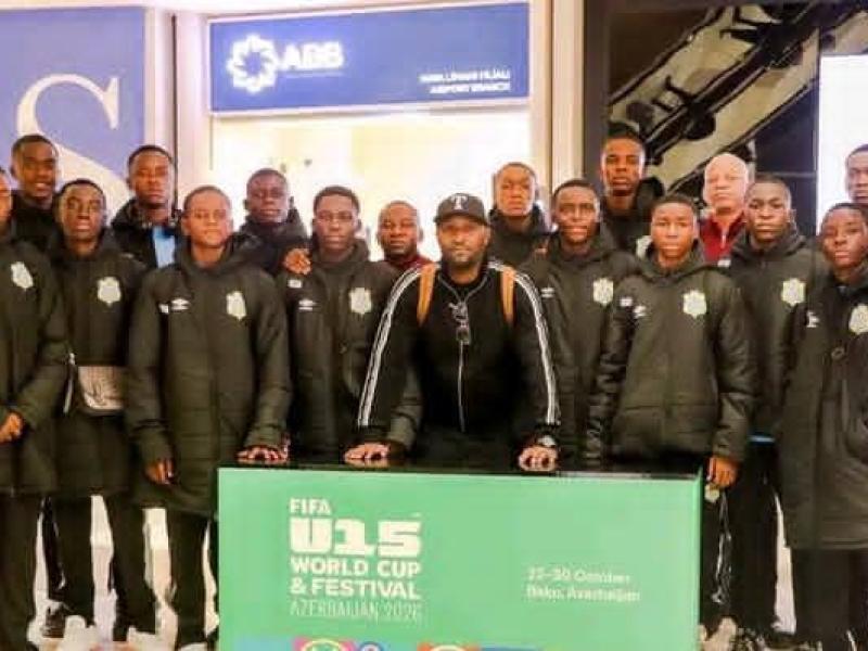 Trésor Lualua et les Léopards U15 en Azerbaïdjan.