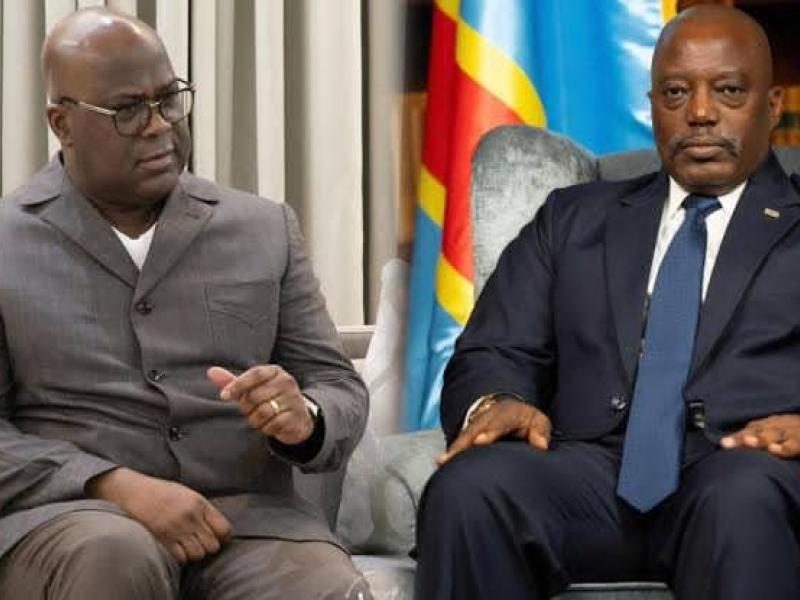 Le Président Félix Tshisekedi et son prédécesseur Joseph Kabila [photo d'illustration]
