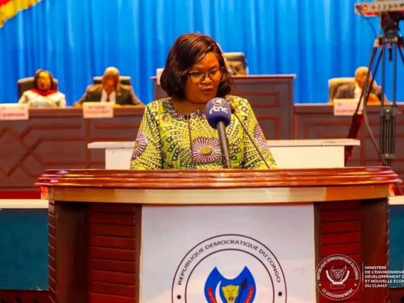 La ministre de l'Environnement, Marie Nyange Ndambo