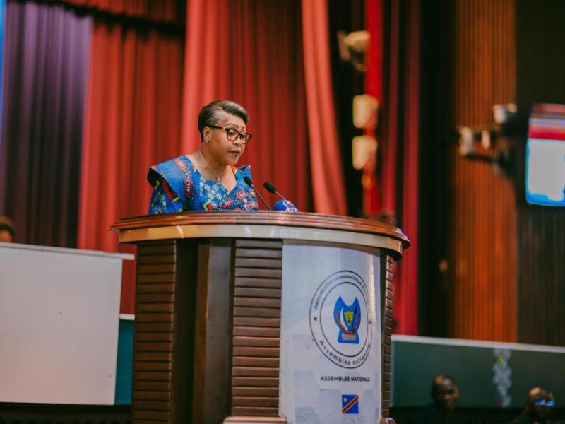 La Première ministre Judith Suminwa Tuluka présente le projet de loi de finances 2027 devant les élus du peuple à l’Assemblée nationale.