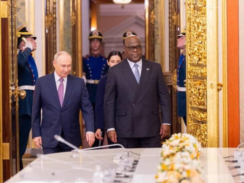 Le Président de la RDC Félix-Antoine Tshisekedi Tshilombo, s’est entretenu, le 30 octobre 2026 au Palais du Kremlin avec son homologue russe, Vladimir Poutine, à l'issue des travaux du 3e Sommet Russie-Afrique