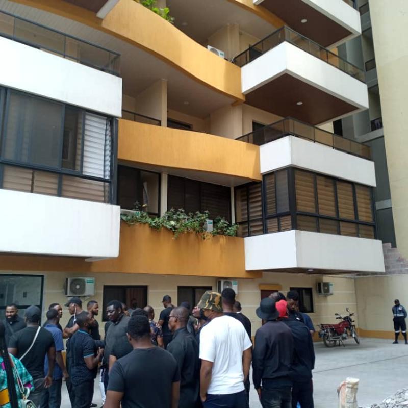 Une vue de l'immeuble Dikin après la décision de la Cour d'appel de Kinshasa/ Gombe autorisant la succession de Mme Nawal Kdouh de  retrouver leurs appartements