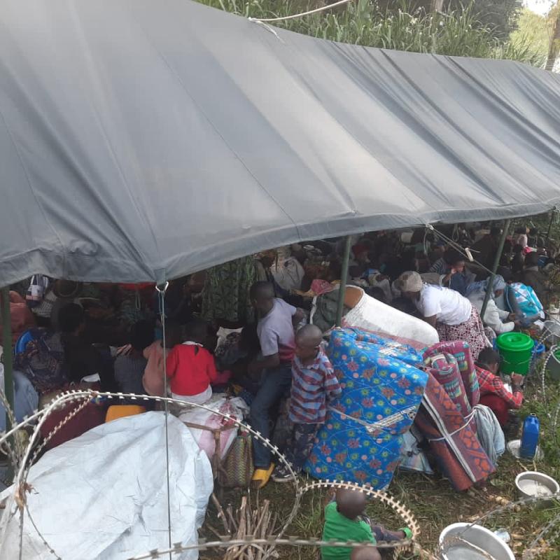 Les déplacés de la cité de Kitchanga dans une base de la MONUSCO