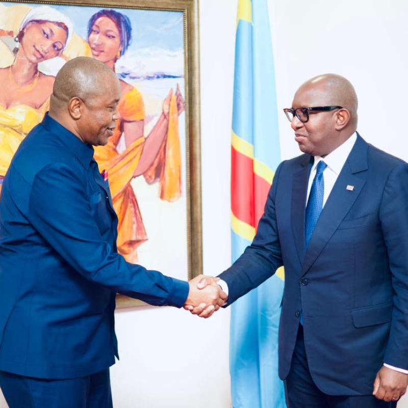 Le Premier Ministre Sama Lukonde rassure le Président de la CENI, Denis Kadima, de l'appui financier du gouvernement