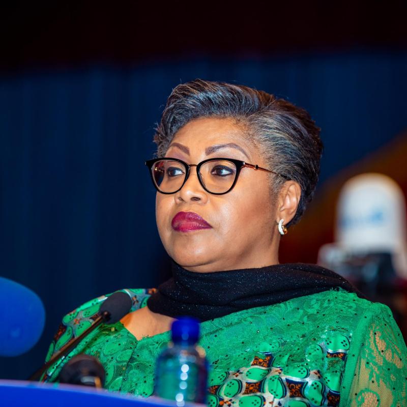 La Première Ministre Judith lors de son investiture