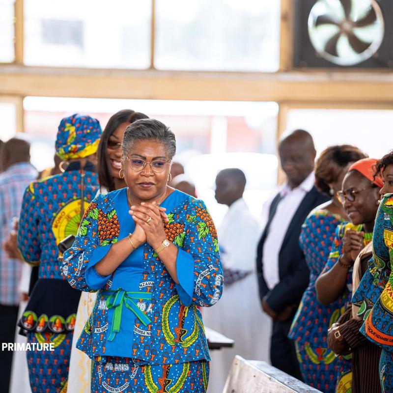 La Première Ministre de la RDC, Judith Suminwa Tuluka, a rehaussé de sa présence, la messe d'action de grâce, célébrée pour les 40 ans du mouvement des mamans catholiques