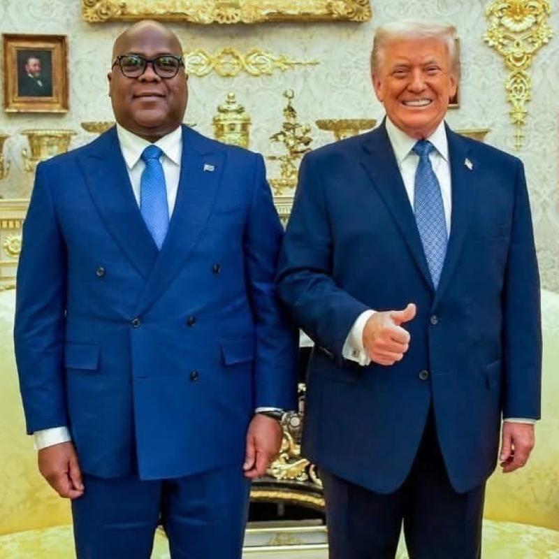 Tshisekedi et Trump lors de l’entérinement de l’Accord de paix entre la RDC et le Rwanda à Washington [photo d’illustration]