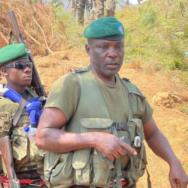 Le colonel Apoko Bangala Michel, commandant ad intérim du secteur opérationnel Sukola 2 Sud Sud-Kivu