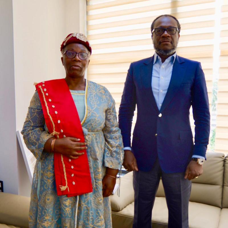 Bernadette TOKWAULU et Delly SESANGA après leur entretien ce jeudi 16 avril 2026 à Kinshasa