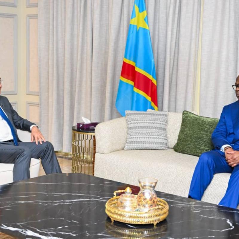 Le Président Félix Tshisekedi et Barham Salih du HCR qui est aussi ancien Président de l'irak [ photo d'illustration]