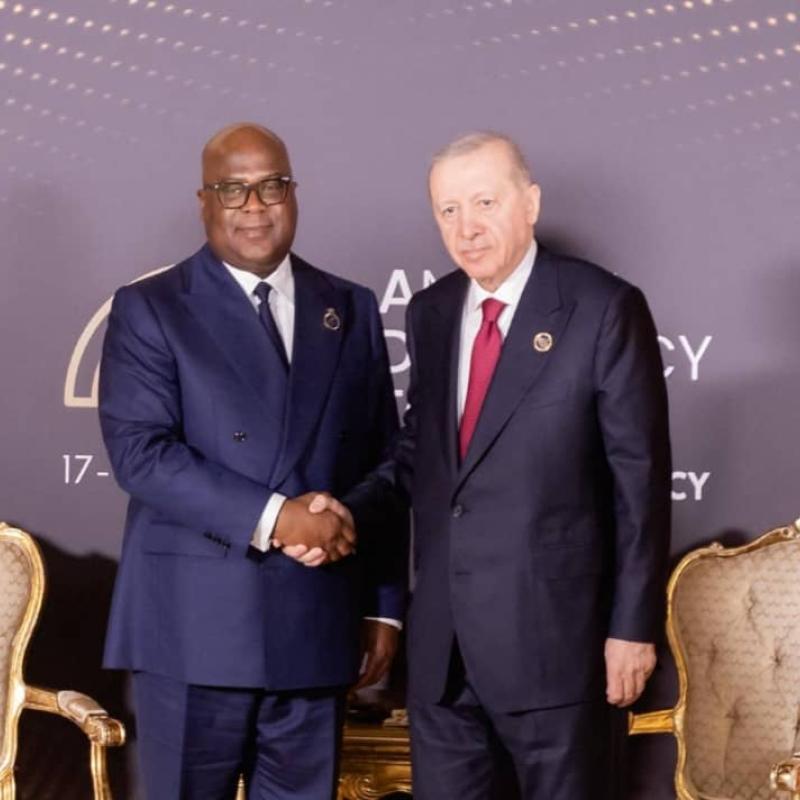 Le Président Félix Tshisekedi et son homologue Recep Tayyip Erdoğan [photo d'illustration]