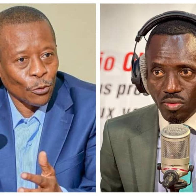 Le Président national de l'ASADHO, Jean-Claude Katende et l'opposant congolais Prince Epenge