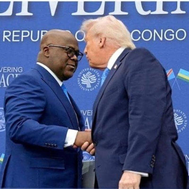 Le Président congolais Félix-Antoine Tshisekedi Tshilombo et son homologue des USA, Donald Trump