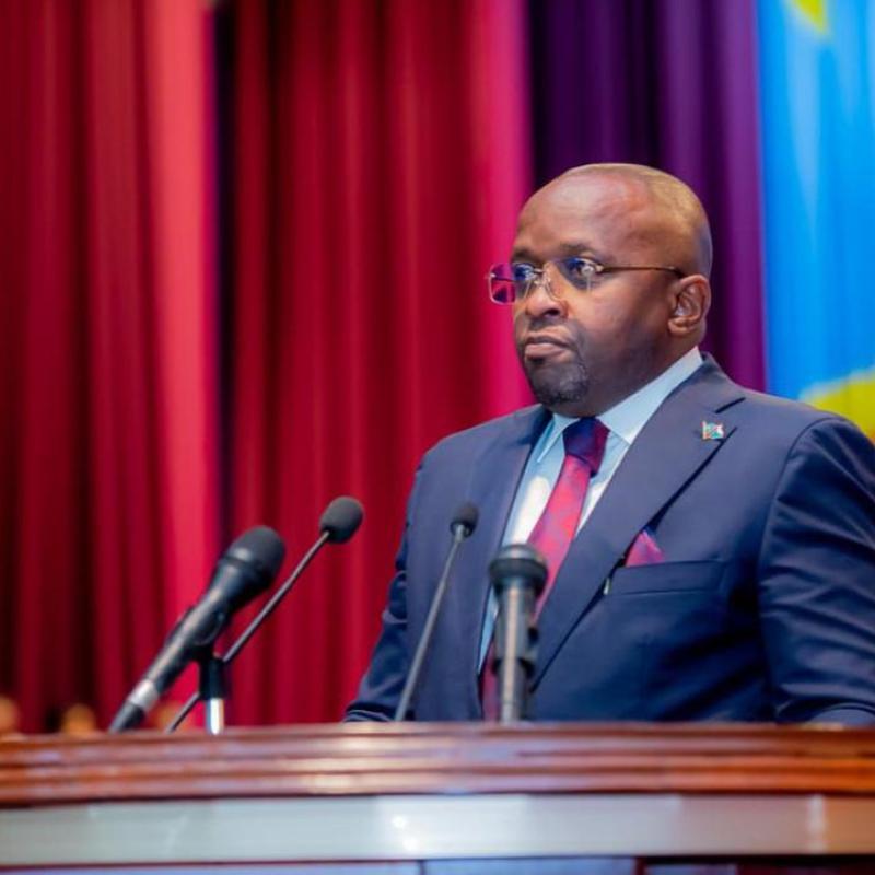 Le VPM Jacquemain Shabani Lukoo devant les députés nationaux [photo d’illustration]