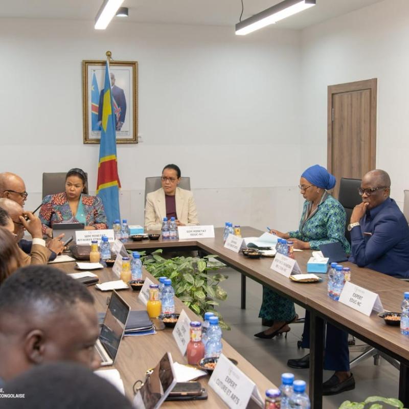 Une séance de travail entre les membres du gouvernement de la RDC et les experts de l'UNESCO, jeudi 23 avril 2026