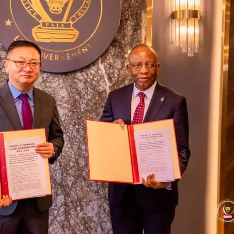 Le ministre de la Justice Guillaume Ngefa et l'Ambassadeur de Chine en RDC [photo d'illustration]