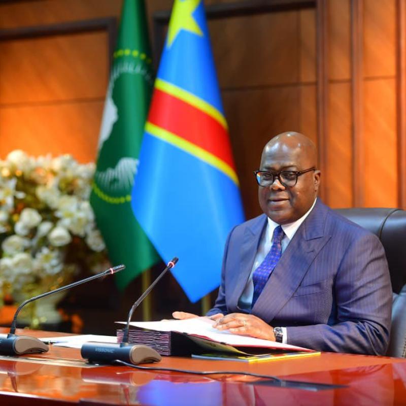 Le chef de l'État Félix-Antoine Tshisekedi Tshilombo