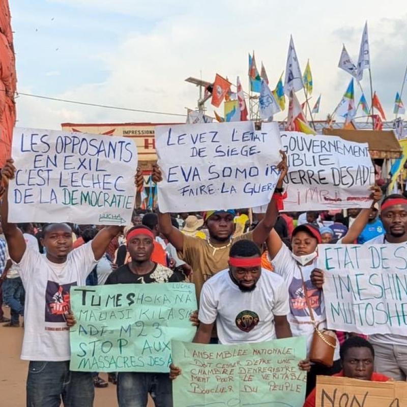 La LUCHA dans une manifestation [photo d'illustration]