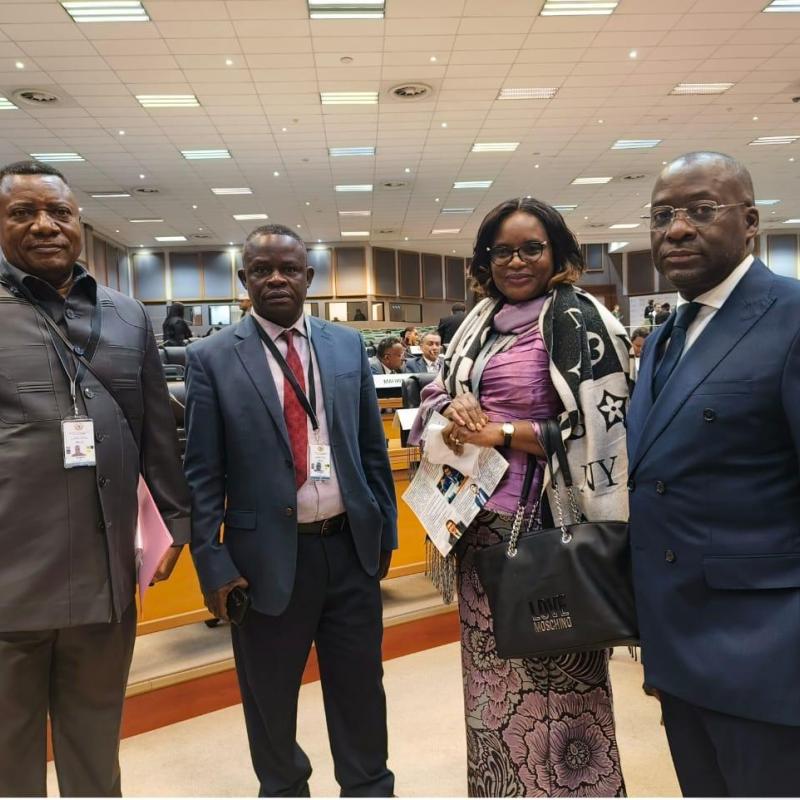 La délégation des députés nationaux de la RDC, membres du parlement panafricain, lors de l'élection du Président du PAP tenue 30 avril 2026