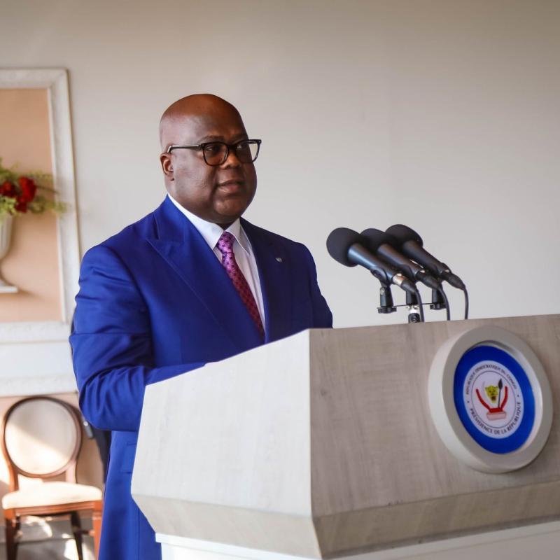 Le chef de l'État Félix-Antoine Tshisekedi Tshilombo