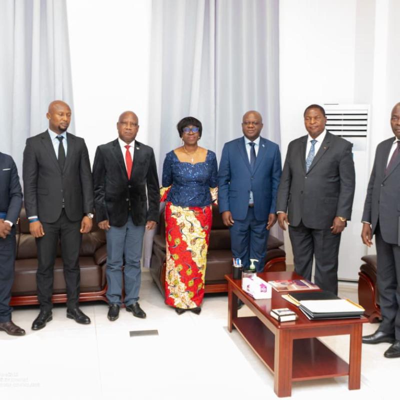 Une délégation de la RDC reçue par le Président centre-africain Faustin-Archange Touadéra, sur fond de la candidature de Juliana Amato Lumumba à l’OIF