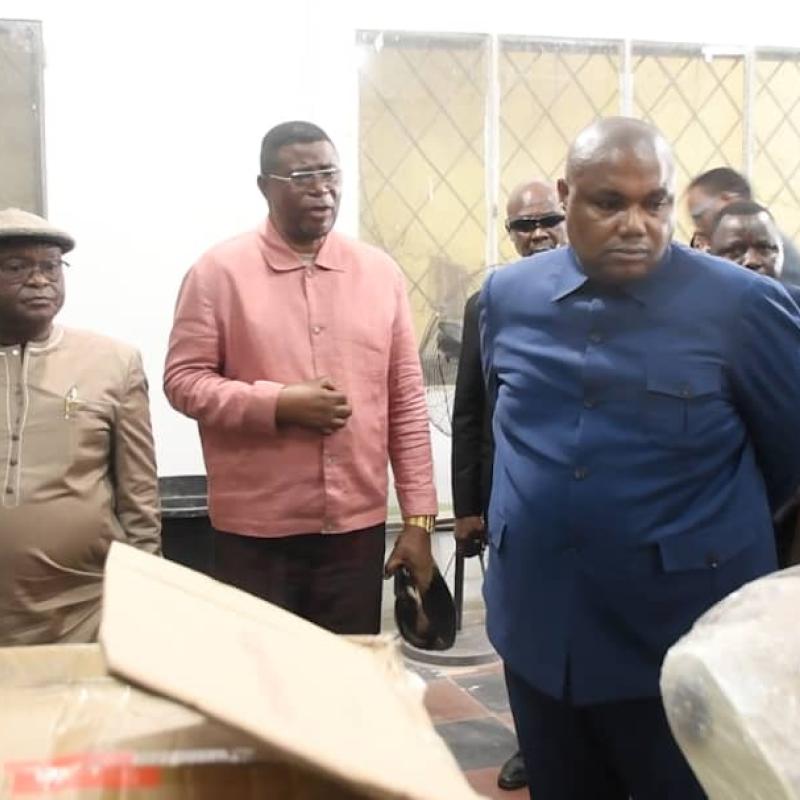 Le DGA du Fonds de Promotion de l'industrie,  Blaise Mastaky Birindwa en visite de terrain au SENAPI