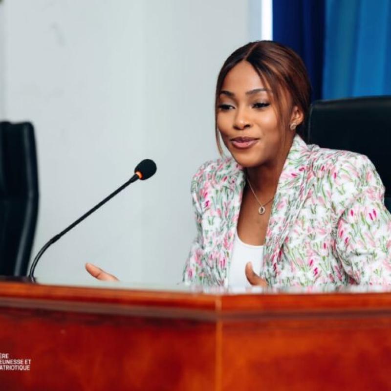 La ministre Congolaise de la Jeunesse et Eveil patriotique, Grâce Kutino
