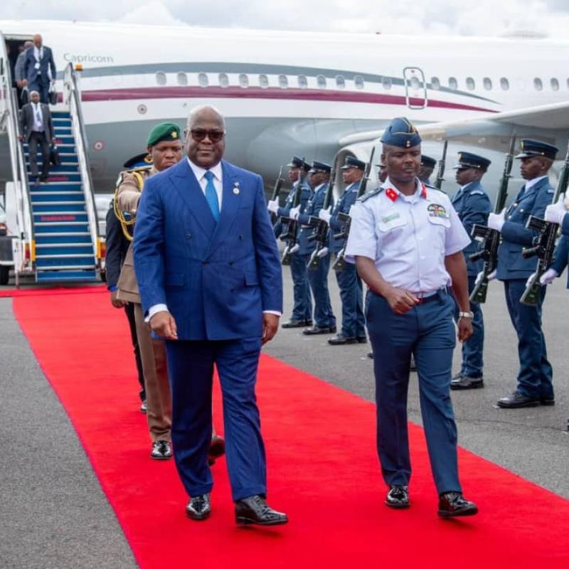 Le président Félix Tshisekedi lors de son arrivée à Nairobi en marge du sommet Africa Forward 2026