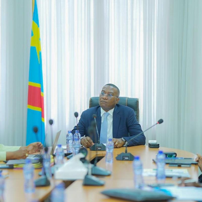 Le ministre du Plan Guylain Nyembo lors d'une séance de travail [photo d'illustration]