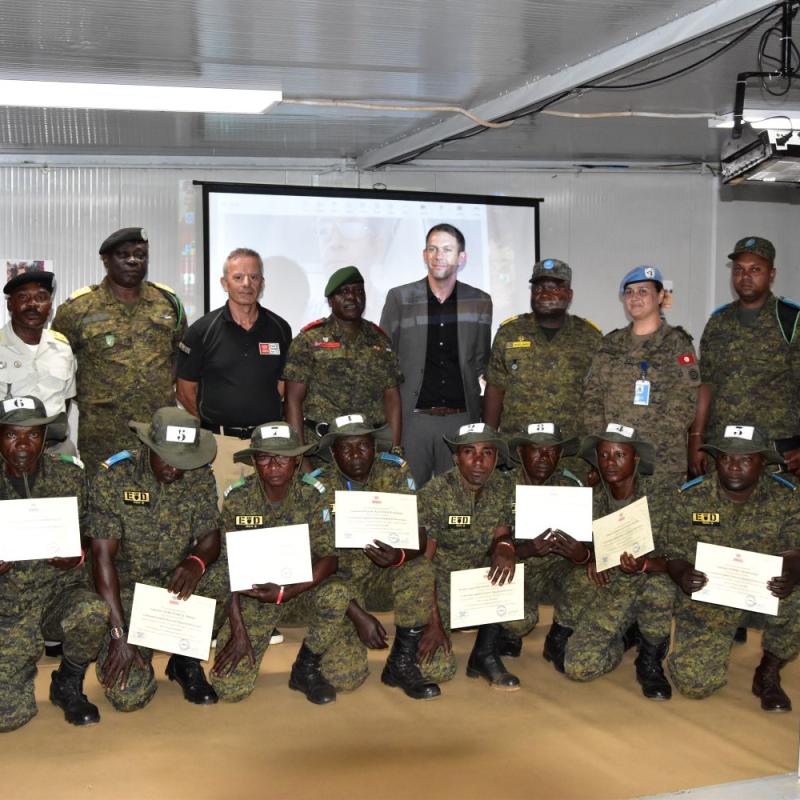 Huit militaires FARDC certifiés après l’ouverture d’un centre de déminage à Beni