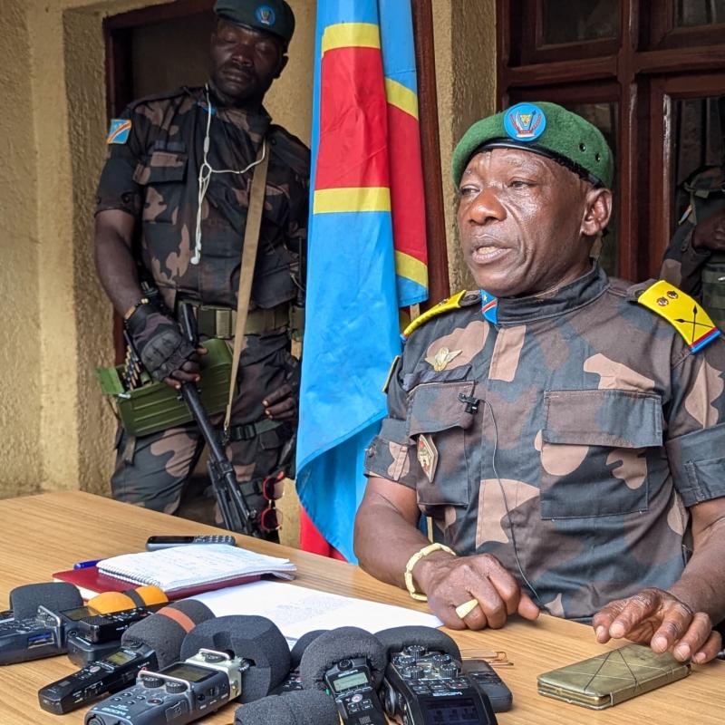 Le Lieutenant-Colonel Mak Hazukay, porte-parole des FARDC [photo d'illustration]