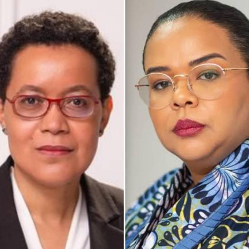 Raïssa MALU et Thérèse KAYIKWAMBA respectivement Ministre de l'Éducation nationale et Ministre d'État en charge des Affaires Étrangères
