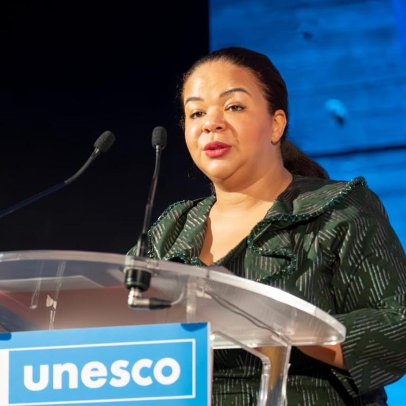 La ministre des Affaires étrangères, Thérèse Kayikwamba Wagner, à Paris, lors de l’ouverture de la Semaine africaine organisée par l’UNESCO [photo d'illustration]