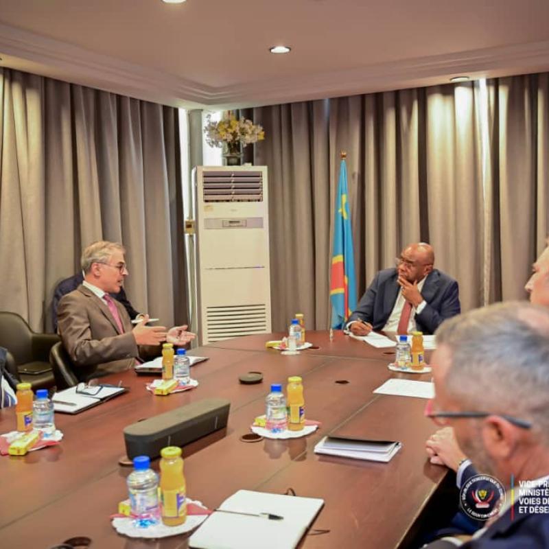 Le VPM Jean-Pierre Bemba Gombo et la délégation des ambassadeurs de l'Union européenne