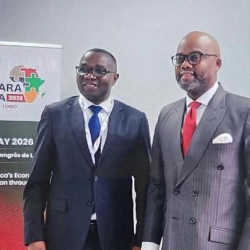 Le ministre du Commerce extérieur Julien Paluku Kahongya, avec le Secrétaire général de la ZLECAf, Wamkele Mene [photo d'illustration]