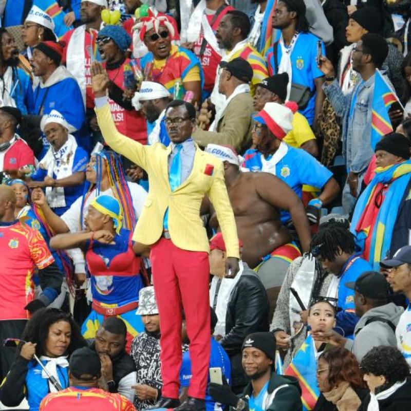Les supporters des léopards lors d'un match à la CAN 2025 au Maroc