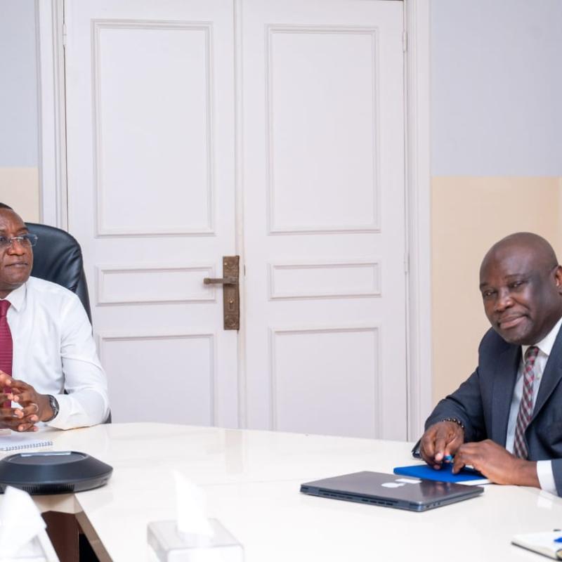 Le ministre du Plan Guylain Nyembo et le représentant de la BM [photo d'illustration]