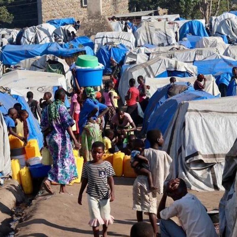 Le site de déplacés de l'hôpital général de Bunia, la capitale de l'Ituri [photo d’illustration]