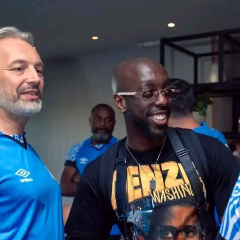 Sébastien Desabre et Yoane Wissa à Bruxelles.