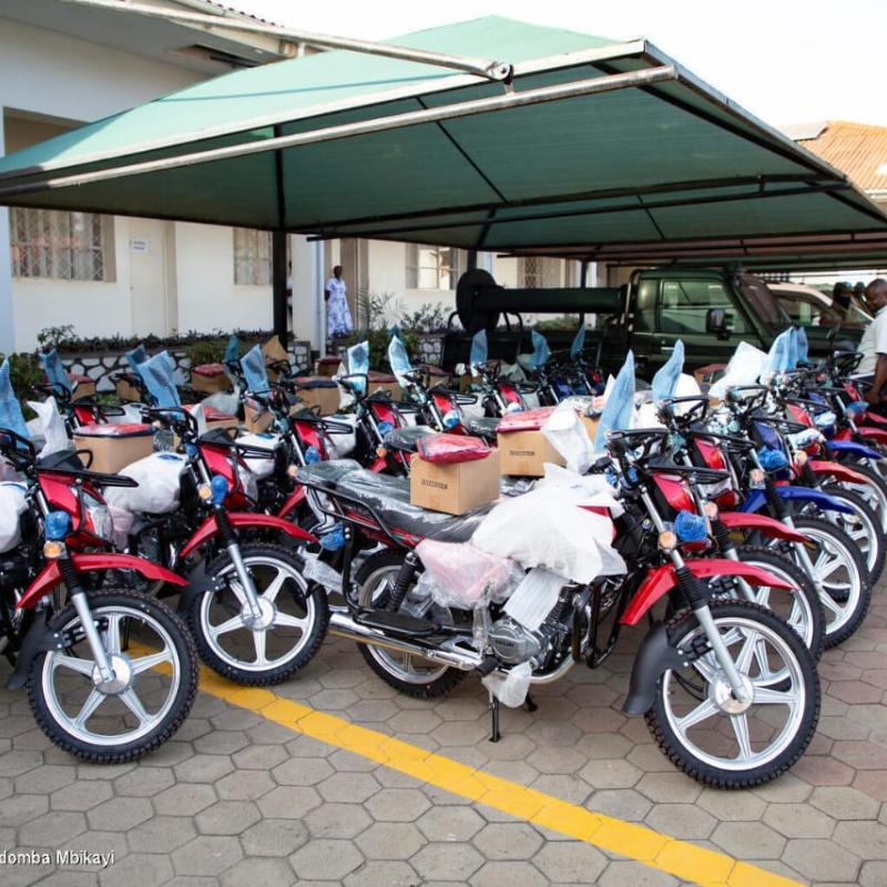 Les motos remises par l’UNICEF aux autorités provinciales [Photo d’illustration]