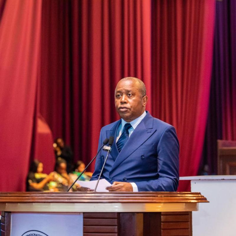 Le Président de la CENI Denis Kadima devant les élus nationaux, mercredi 27 mai 2026