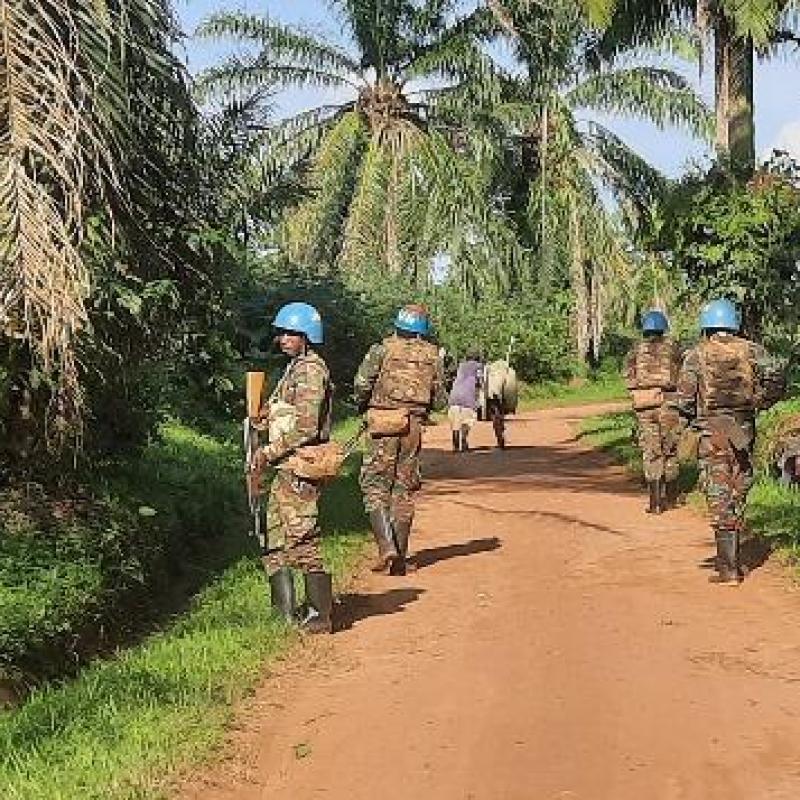 Des casques bleus de la MONUSCO en patrouille dans l’est de la RDC [Photo d’illustration]