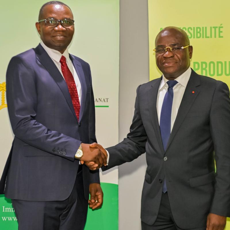 Le ministre du Commerce extérieur, Julien Paluku Kahongya, et son homologue ivoirien Ibrahim Kalil Konaté [photo d'illustration]