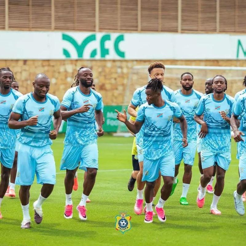 Les joueurs de la sélection congolaise -Léopards- en pleine séance d’entraînement à Marbella