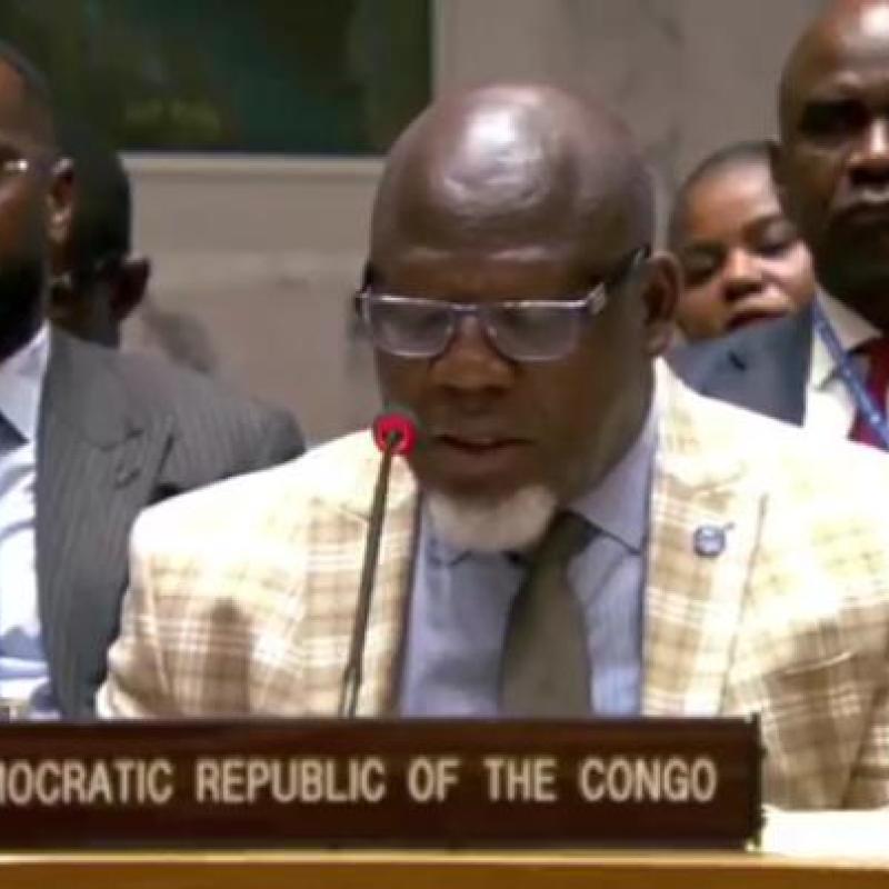 Zénon Mukongo Ngay, Représentant de la République démocratique du Congo auprès de l'ONU, ce mardi 09 juin 2026
