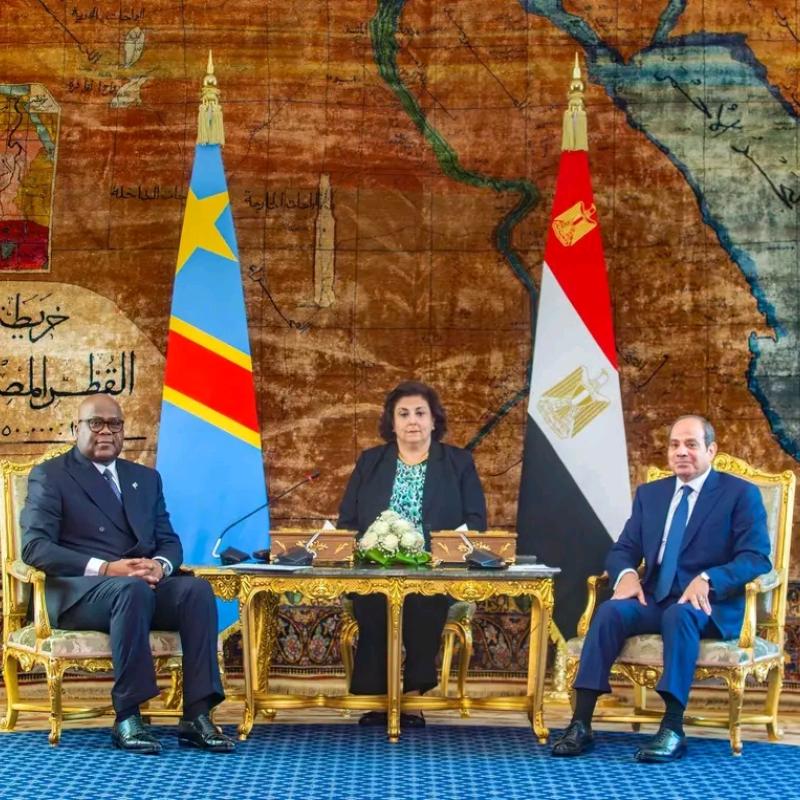 Le Président Félix Tshisekedi et son homologue égyptien Abdel Fatah Al Sissi [photo d'illustration]
