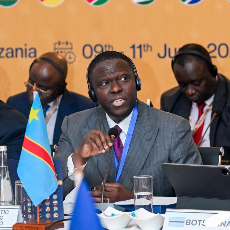 André Wameso, Gouverneur de la BCC à l'occasion de la 62ᵉ réunion du Comité des Gouverneurs des Banques Centrales de la SADC, en Tanzanie
